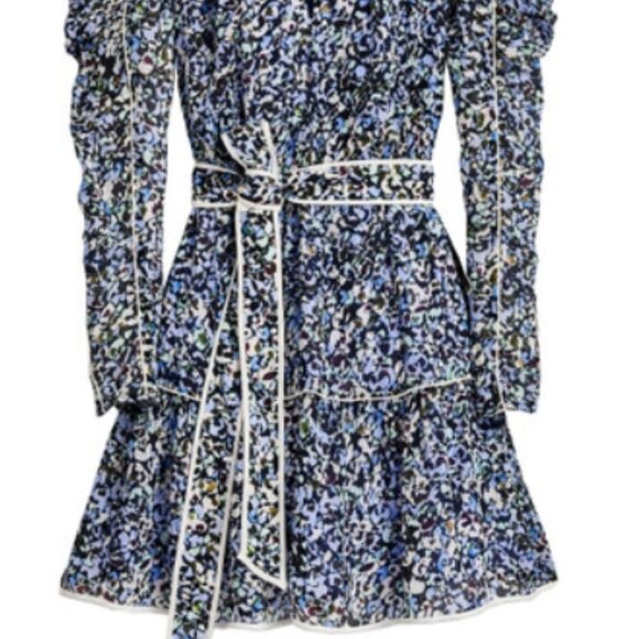 NWOT Marie Oliver Vienna Cotton Seastone Mini Dress 1 $374 - Picture 9 of 9